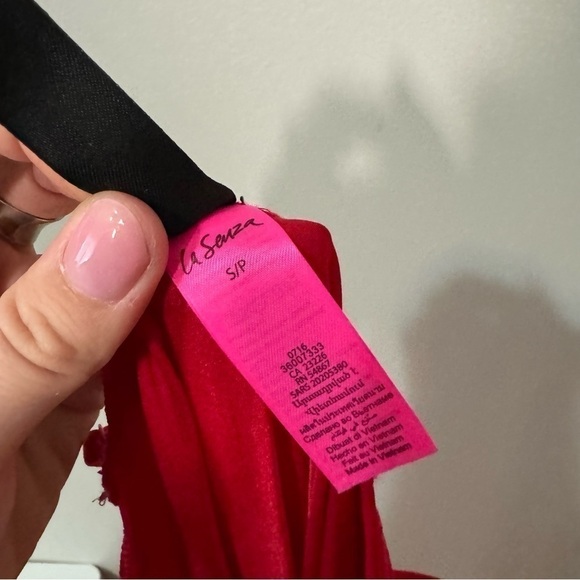 La Senza red satin lace cut out detail slip dress S - Picture 6 of 6